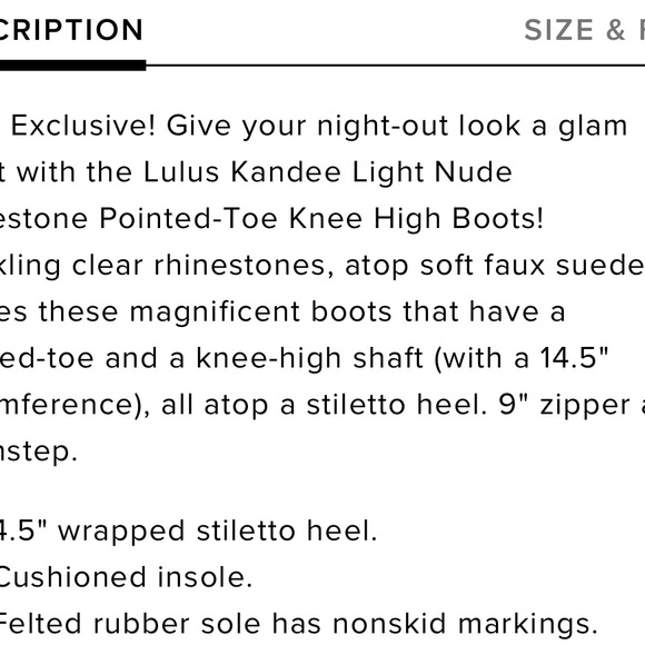 Rhinestone Knee-high boots Lulus NIB - Picture 4 of 4